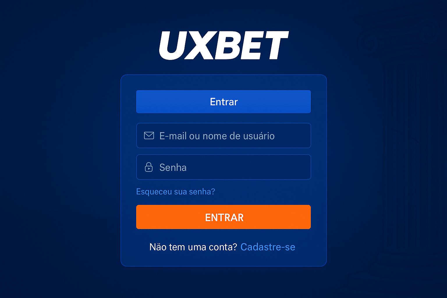 Criar uma nova Conta no plataforma UXBET